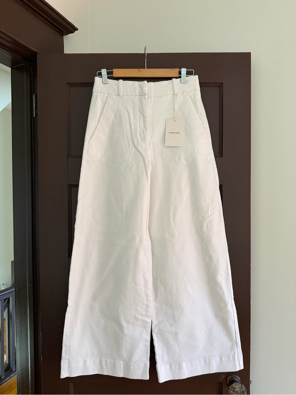 Everlane White A-Line Wide Skirt